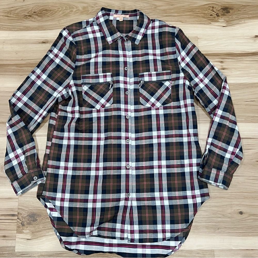 Gibson Latimer Plaid Long Sleeve Button Up Shirt Women’s Medium